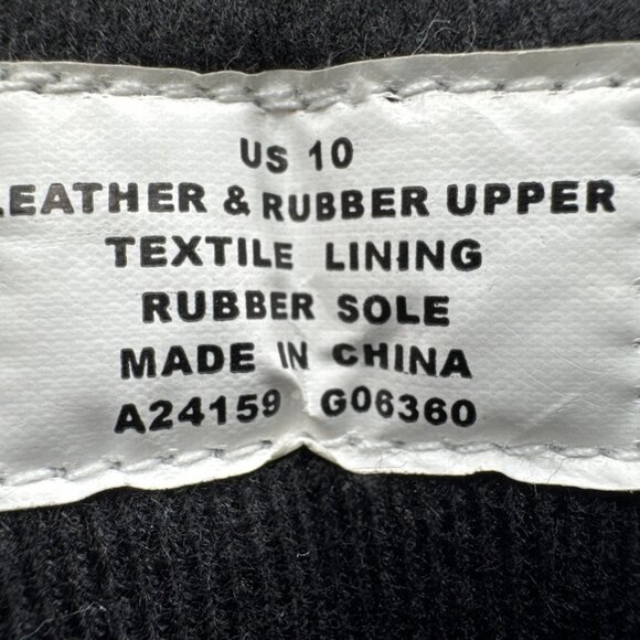 Mens Duck Boots 10 Brown Leather Rubber Mid Front Zip Padded Winter Comfortemp - Picture 5 of 12